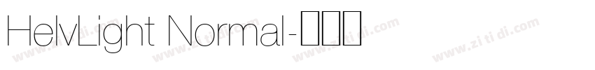 HelvLight Normal字体转换